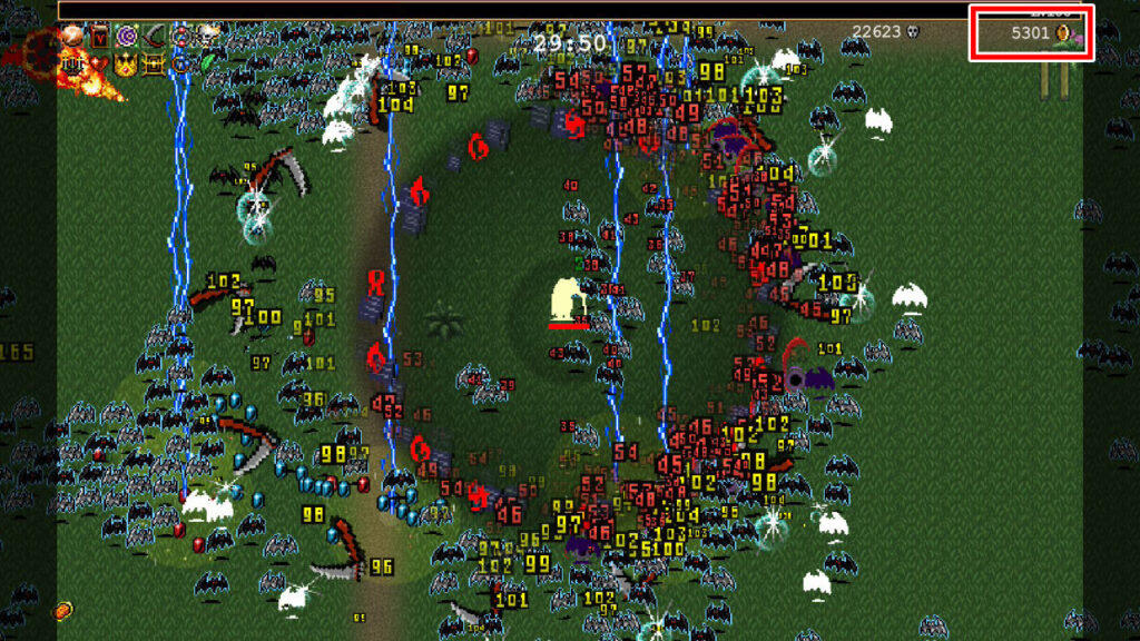 プレイ中に獲得したコインの数